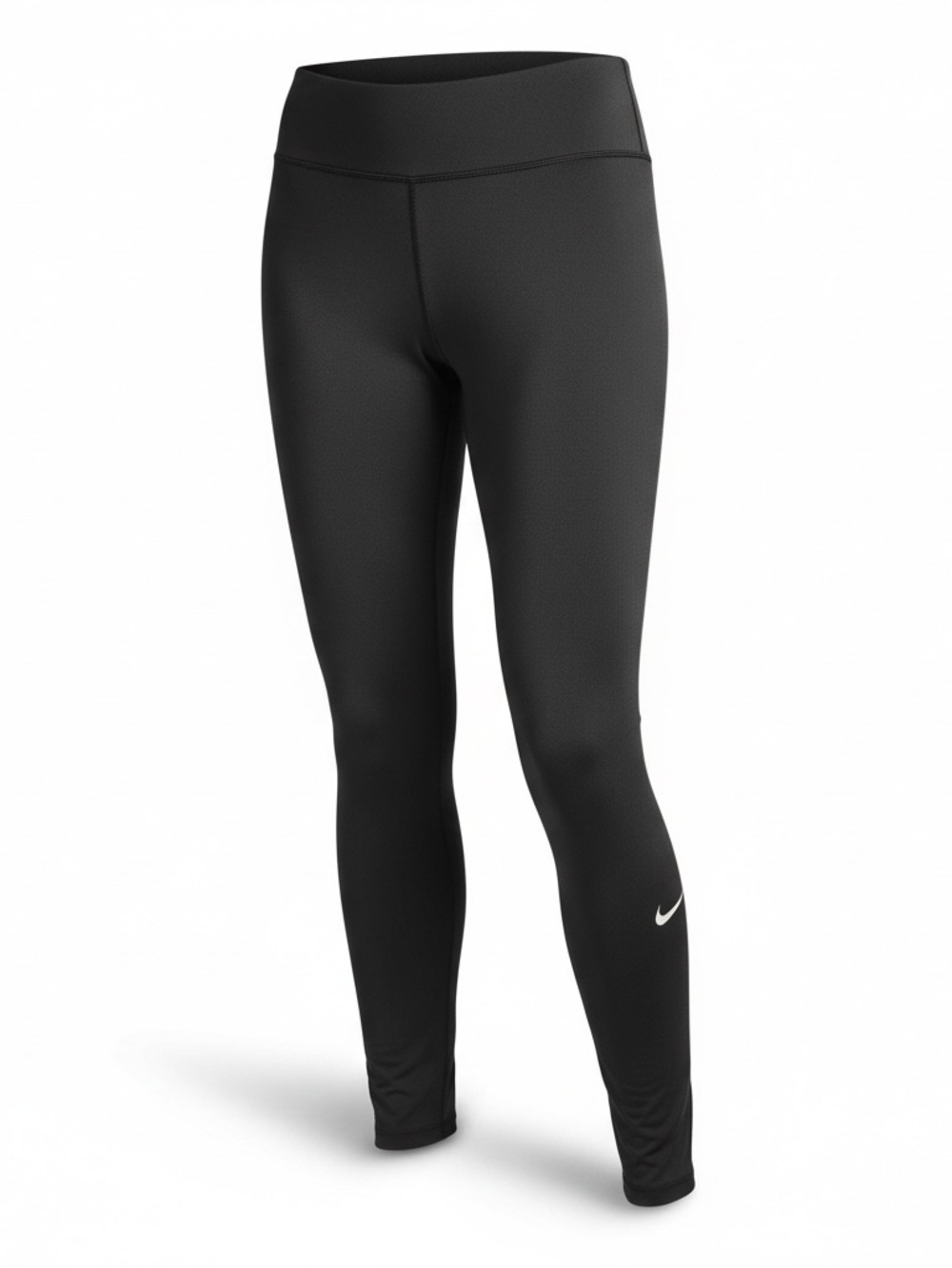 Nike Girls' Black Athletic Leggings with Swoosh
